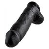 Dildo Realistic 30cm Cu testicule Negru Thumb 2