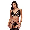 Set Baci Strappy Love Negru 2XL