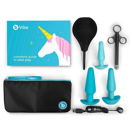 Set Educational Anal Plug B-Vibe Turcoaz