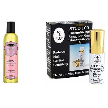 Pachet Spray Stud 100 Original + Ulei Masaj Gradina Placerii Kama Sutra 236ml